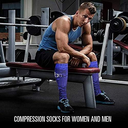 BIQU Compression Socks for Women and Men Circulation-Best Support for Running, Athletic, Nursing, Travel