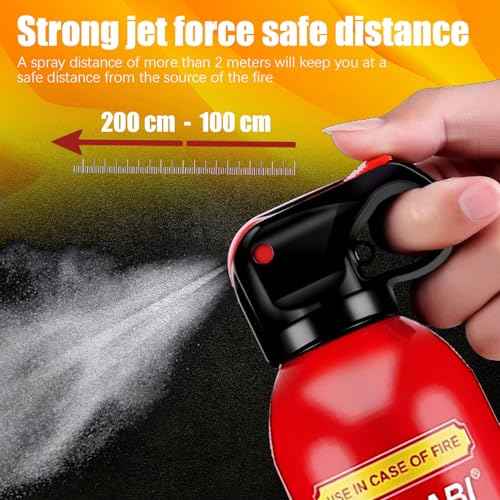 Portable Fire Spray With Bracket Portable Aerosol Extinguisher for ALL FIRES inc. Li-ion Battery Fires-Emergency Equipment for Home, Kitchen, Fireplace, Grill, Car, Caravan 620ML(4 pack)