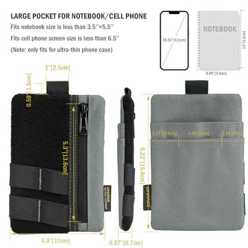 VIPERADE VE27 EDC Organizer, 6 Pocket Multitool Pouch with Zipper