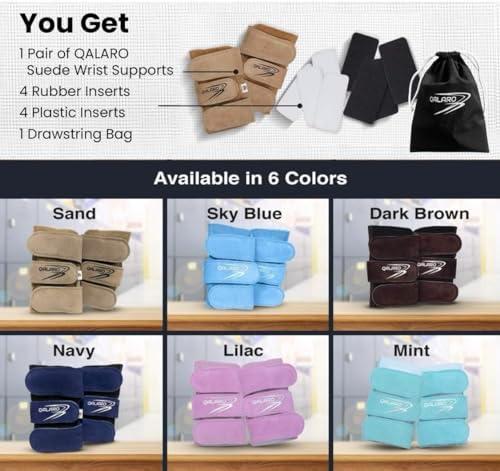 Suede Wrist Supports (Pair) with Bag | Gymnastics, Acrobatics, Cheer Adjustable Wrist Guards | Wrist Injury Prevention | Wrist Support Brace Hand Wraps