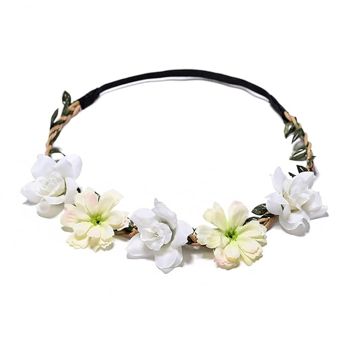 Women Headpieces Collection Accessories - 6 PCS Boho Hair Wreaths, Flower Crowns, Tiaras for , Brides, Bridesmaids, Flower Girls, Weddings