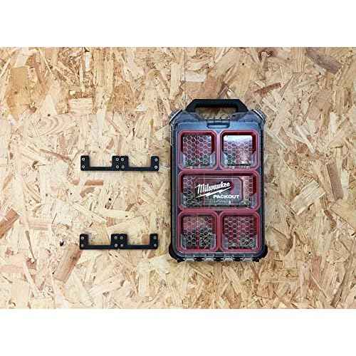 StealthMounts Mounting Cleats for Milwaukee Packout (6 Pack) Black | Mounting Cleats for Milwaukee Packout | Made in The UK