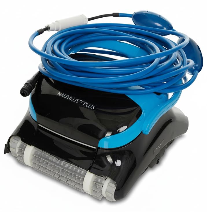9995862-60ft Blue Cable Only Compatible with Dolphin Pool Robot Nautilus CC Plus [Non WiFi], M200, 9995862, Includes 2 Big Floats and Swivel for Tangle-Free Operation [2 Prongs] Updated