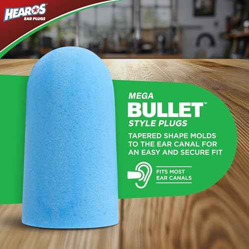 HEAROS Xtreme Protection Foam Ear Plugs, 33dB NRR 33, 200 Pairs (Blue)