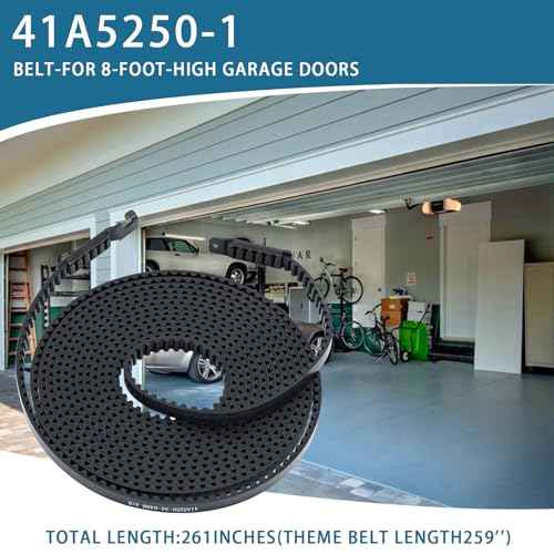41A5250-1 Drive Belt for 8ft High Garage Doors, 261'' Garage Door Openers Belt 041A5250-1,Replacement Belt Compatible with Some Liftmaster/Chamberlain Belt Drive Garage Door Opener