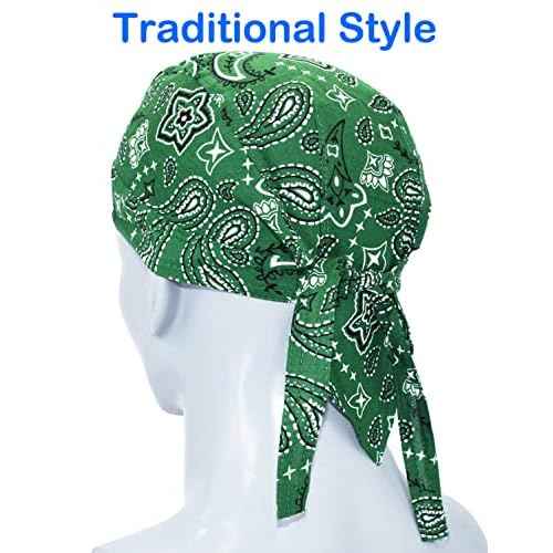 Cotton Doo Rags Skull Beanie Hat Bandana Motorcycle Dew Rag Hard Hats Liner Welder Chef Do Rags for Men and Women