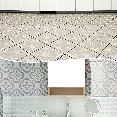 9 Pieces Floor Painting Stencils Large Tile Stencils Wall Drawing Pattern Templates Floor Stencils Kit in 9 Styles for Painting Linoleum Floor Wall Wood Tiles Cement Decor (Simple Style,8 x 8 Inch)