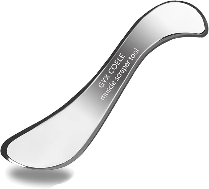 Stainless Steel Muscle Scraper Tool, Gua sha Scraping Massage Tool IASTM Tools Great Soft Tissue Mobilization Tool(S1)