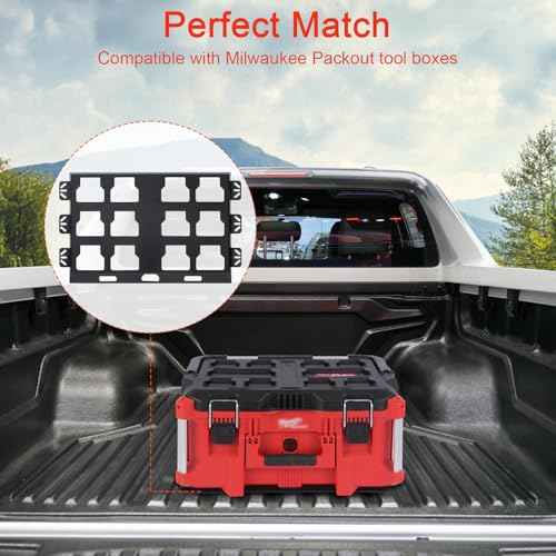 Packout Quick Connect Compatible for milwaukee,Packout Plate Compatible for milwaukee,Two Black Full Plate
