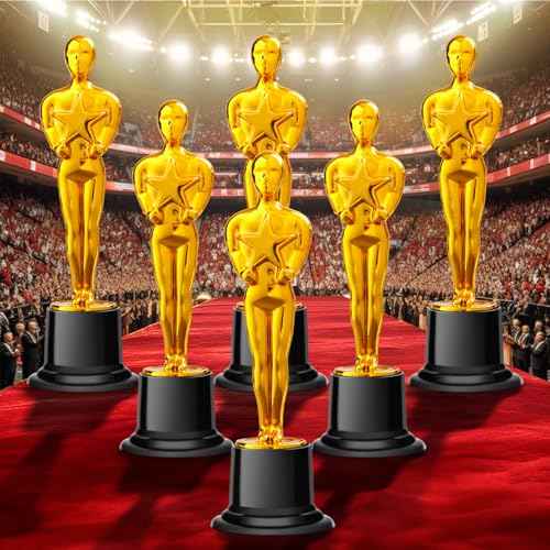 Mini Plastic Trophy Award, Hollywood Theme Party Decorations, for contests and Parties Such as Dances, Golf, Movies, Employee Appreciation, Basketball Themes. Small Trophies.