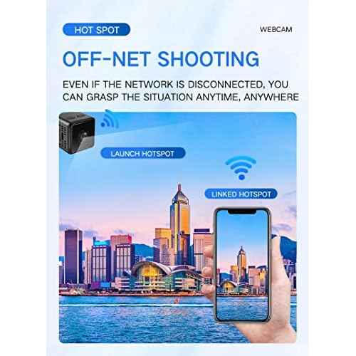Mini Indoor Wireless WiFi Camera Small Home Security Cameras 1080P Small Outdoor Camara Micro Cam Pet Dog House Security Cams Room Cams No Need WiFi Cam Compatible with Android