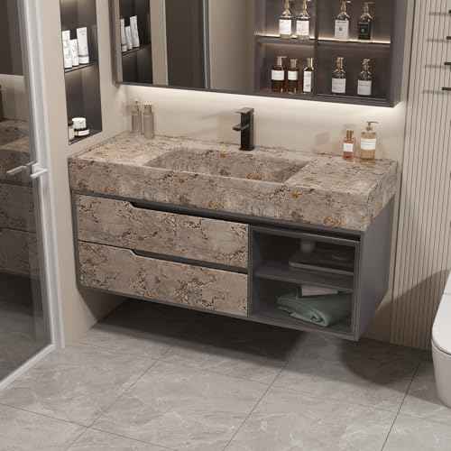 Gray and Gold Marble Fancy Wallpaper 16" x 78.7'' Thicken Granite Peel and Stick Contact Paper Vintage Texture Glossy Self-Adhesive Waterproof Vinyl Removable for Living Room Countertop Kitchen Garage