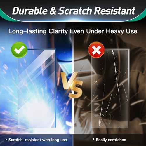 5 per pack - 770237/231921 Inside Lens Cover for Digital Performance Helmets Front Cover Lens for Digital Infinity Series Welding Helmet - High Clarity Replacement Welding Helmet Lens