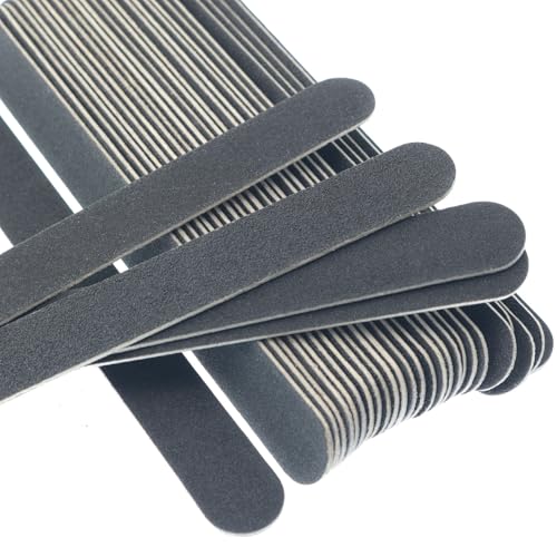 Double Sided Sanding Stick Black 100/180 Grit 17.8cm Manicure Nail File Double Sided Sanding Stick Polishing Stick Sandpaper Stick Wooden Sanding Tools Craft Accessories