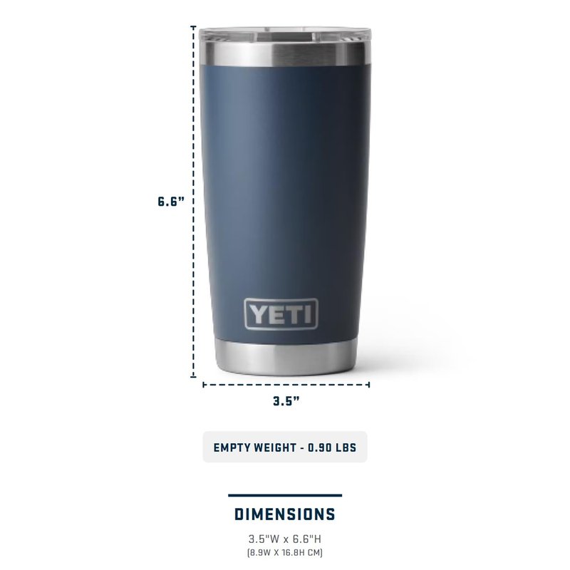YETI Rambler 20 oz Tumbler, Stainless Steel, Vacuum Insulated with MagSlider Lid, Cherry Blossom