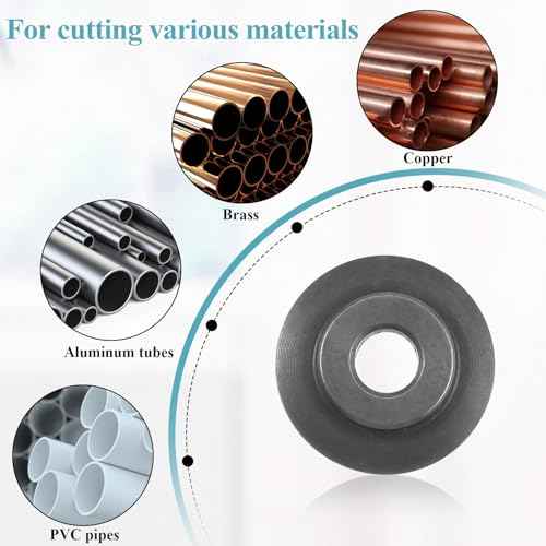 12 PCS Pipe Cutter Blade Tubing Cutter Replacement Wheel Hose Cutter Tool Compatible with Ridgid Tubing Cutter Models 101 103 104 117 118 150 151 152 153 205 Copper Pipe Cutter