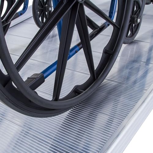 6' L Silver Spring Portable Wheelchair Ramp with Handrails, 850 lb. Capacity for Scooters, Walkers, Canes, Rollators - 6' L x 36" W