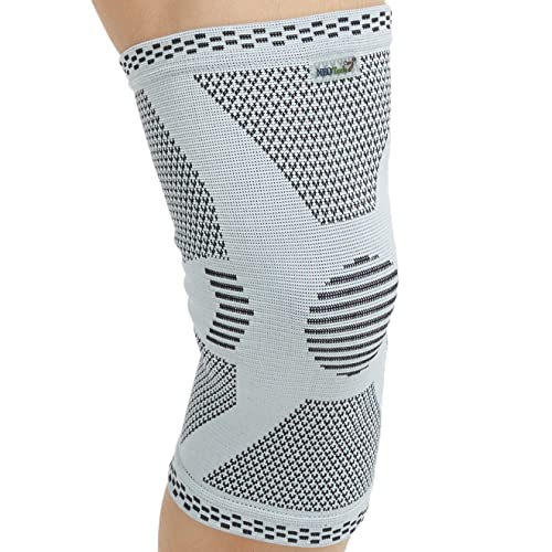NeoTech Care Knee Support Brace - Breathable - Men, Women, Right or Left (Green Color, Size M, 1 Pair)