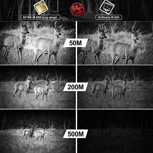 DARKBEAM ir Flashlight Infrared 850nm Light LED Rechargeable Mini for Night Vision, Tactical ir Illuminator with Long Range & High Power, Focus Adjustable for Hunting, Observation, Search