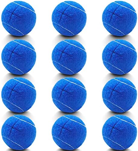 12PCS Precut Tennis Balls, Walker Glide Balls, Heavy Duty Long Lasting Felt Pads for Furniture Legs and Floor Protection