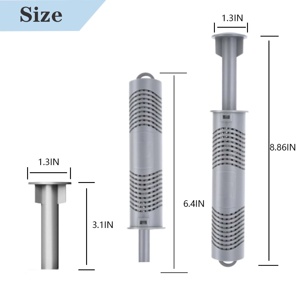 OBMAO Hot Tub Silver Ion Cartridge，Spa Mineral Sticks with 4 Months Lifetime Universal for Hot Tub, Keeps Spa Water Crystal Clear(Grey,2PCS)