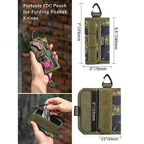 TACTICAL GEEK Storage A2 M EDC Pouch Organizer, Nylon Coin Purse, Multi-Purpose Storage Pocket, Multitools Small Pocket Organizer for Men, Compact Gadget Pouch for Daily Carry Camouflage