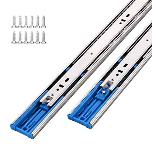 VAPSINT 6 Pairs 16 Inch Soft Close Drawer Slides Ball Bearing Full Extension Side Mount Dresser Drawer Slides, 110LB Capacity Heavy Duty 3 Flods Drawer Runners for Cabinet