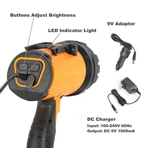 EverBrite LED Rechargeable Spotlight Flashlight 1000 Lumens Dimmable Ultra-Bright Outdoor Light