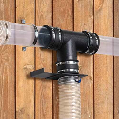 POWERTEC 70149V 4 Inch Dust Control Flex Cuff with Steel Hose Clamps, Hose Connector Rubber Cuff Coupler for Woodworking Dust Collection Fittings, Dust Collector Accessories & Machinery, 1pk