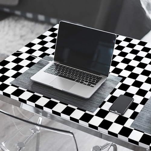 Kitico Black and White Checkered Peel and Stick Wallpaper? Waterproof Removable Vinyl Contact Paper Peel and Stick ? Renter Friendly Bathroom Wallpaper
