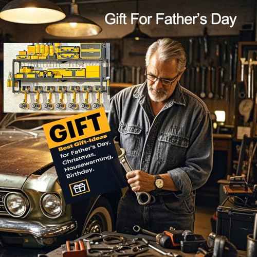Power Tool Organizer for Tool Storage,7 Drill Holder Wall Mount and Storage Rack for Garage Organization, Heavy Duty Metal Tool Shelf for Father's day Gift