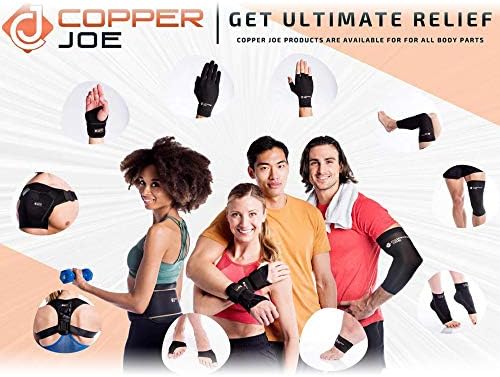 Copper Joe Full Leg Compression Sleeve Support for Knee, Thigh, Calf, Arthritis, Running and Basketball