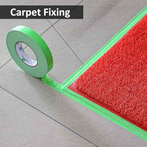 BOMEI PACK Green Duct Tape 1inch, Heavy Duty Strong Waterproof Industrial Color Duct Tape 9.0mil x 60yds for Packing and Repairing
