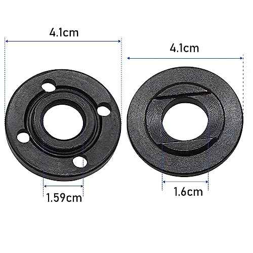 7PCS Grinder Flange Angle Wrench Spanner Metal Lock Nut£¬1PCS Angle Grinder Wrench, 6PCS Flange Nuts,Compatible with Dewalt Bosch Black Decker Ryobi Makita(5/8"-11 threaded shaft)