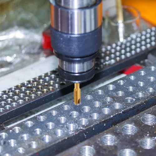 uxcell 2pcs 6-32 UNC B2 Spiral Point Thread Tap, Screw Tap Threading Tapping Tool, Titanium Coated 6542 High Speed Steel Machine Taps Tapping Bit
