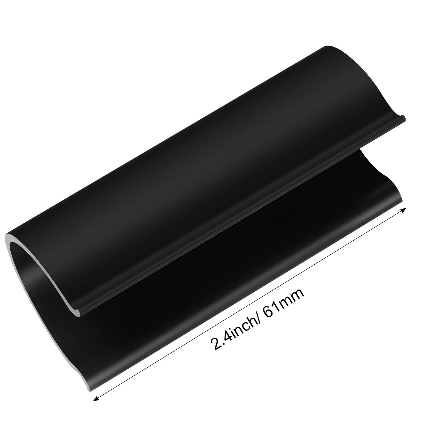 Jetec 32 Pcs PVC Pipe Clips Pool Cover Clamps for Above Ground Pool Greenhouses, Row Covers, Garden, Shelters, Bird Protection, 2.4 Inch Long(for 3/4 Inch PVC Pipe,Black)