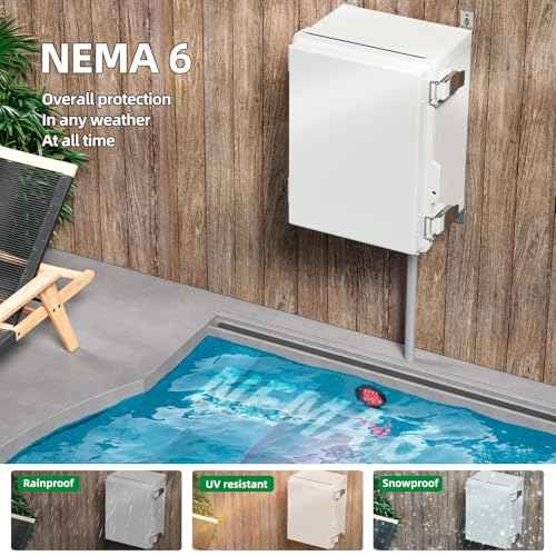 UL Certified Junction Box, NEMA 6 Weatherproof 94V-0 Flame Retardant, Plastic Electrical Enclosure for Industrial Projects, Includes Mounting Plate (Grey Cover, 14.6"¡¿10.6"¡¿5.9")