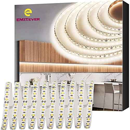EMITEVER LED Strip Lights Neutral White, 4000K 24V LED Tape Light 32.8FT UL Listed, Ra 95+, IP30, 2.9W/ft, 240+Lumens/ft, 1200LEDS/Spool (Power Supply Sold Separately)
