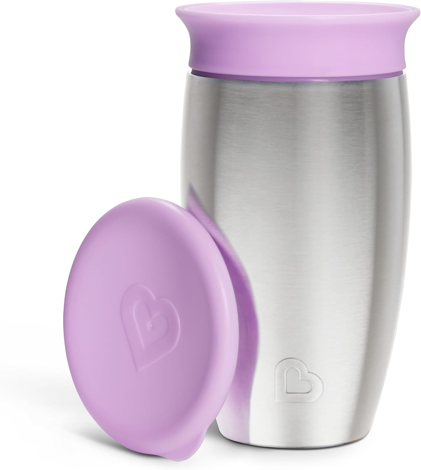 Munchkin Miracle Stainless Steel 360 Sippy Cup (Pink/Purple)