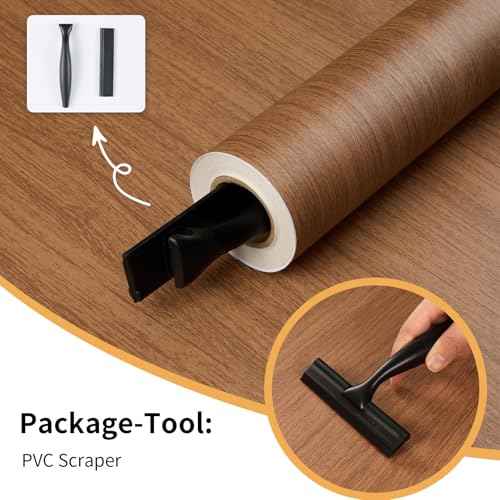 Wood Grain Contact Paper Peel and Stick Textured Wallpaper for Cabinets Drawers Countertop and Furniture Refurbishment Wooden Wall Paper Removable Vinyl Easy to Apply 11.8"x118"