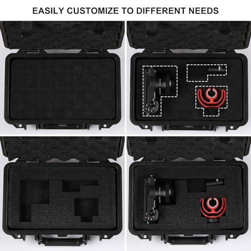 Mayouko Portable Tool Box with Shock- Proof Sponge, Water Proof Grade IP67, Waterproof Hard Case with Foam Insert, Shockproof Carrying Case, Explosion Proof Box, 11.6"L¡¿8.3"W¡¿3.9"H