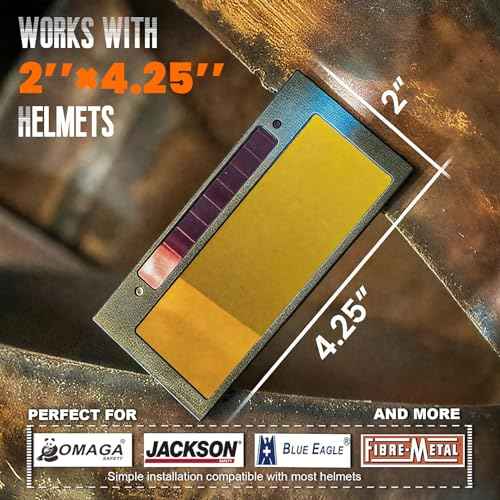 Core Series Gold Shade 10 Auto Darkening Welding Lens | 2"x4 1/4" Welding Lens | Gold Coating | Cool Blue Puddle View | Replacement for Sugar Scoop or Pancake Welding Hood - 10 + Years of Experience