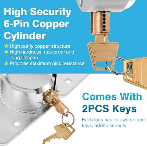 IRONWALLS Hidden Shackle Padlock with Key, 2.87¡±/73mm Steel Heavy Duty Door Lock Keyed Alike with Locking Hasp, 80mm Screws, Fits for Trailers, Trucks, Vehicles, Garage, Shipping Container
