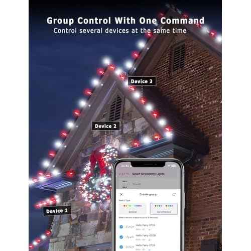 HIITEN Bluetooth C9 Christmas Lights Outdoor 39FT 50LEDs, DIY Chasing Effects Smart LED Christmas Lighting, APP Remote Controlled Extendable Color Changing Xmas Light with Timer Music Sync