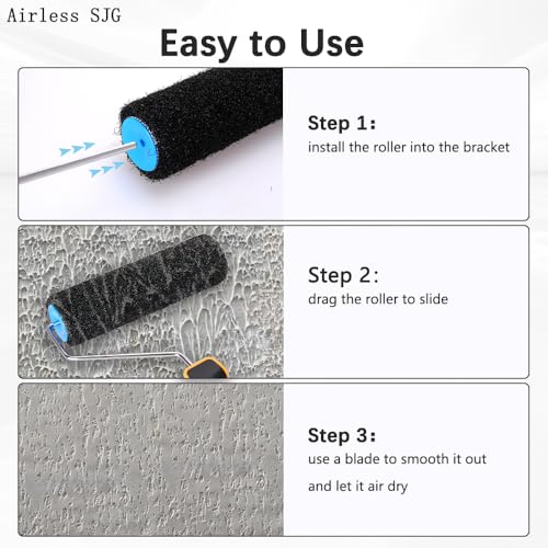 Airless SJG-9" Drywall Compound Roller Cover | Drywall Texture Roller Brush (1 Piece)