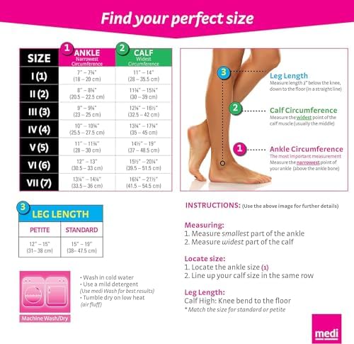 mediven Sheer & Soft for Women, 20-30 mmHg - Closed Toe Leg Circulation, Knee High Compression Stockings for Women, Sheer Leg Support Compression Hosiery