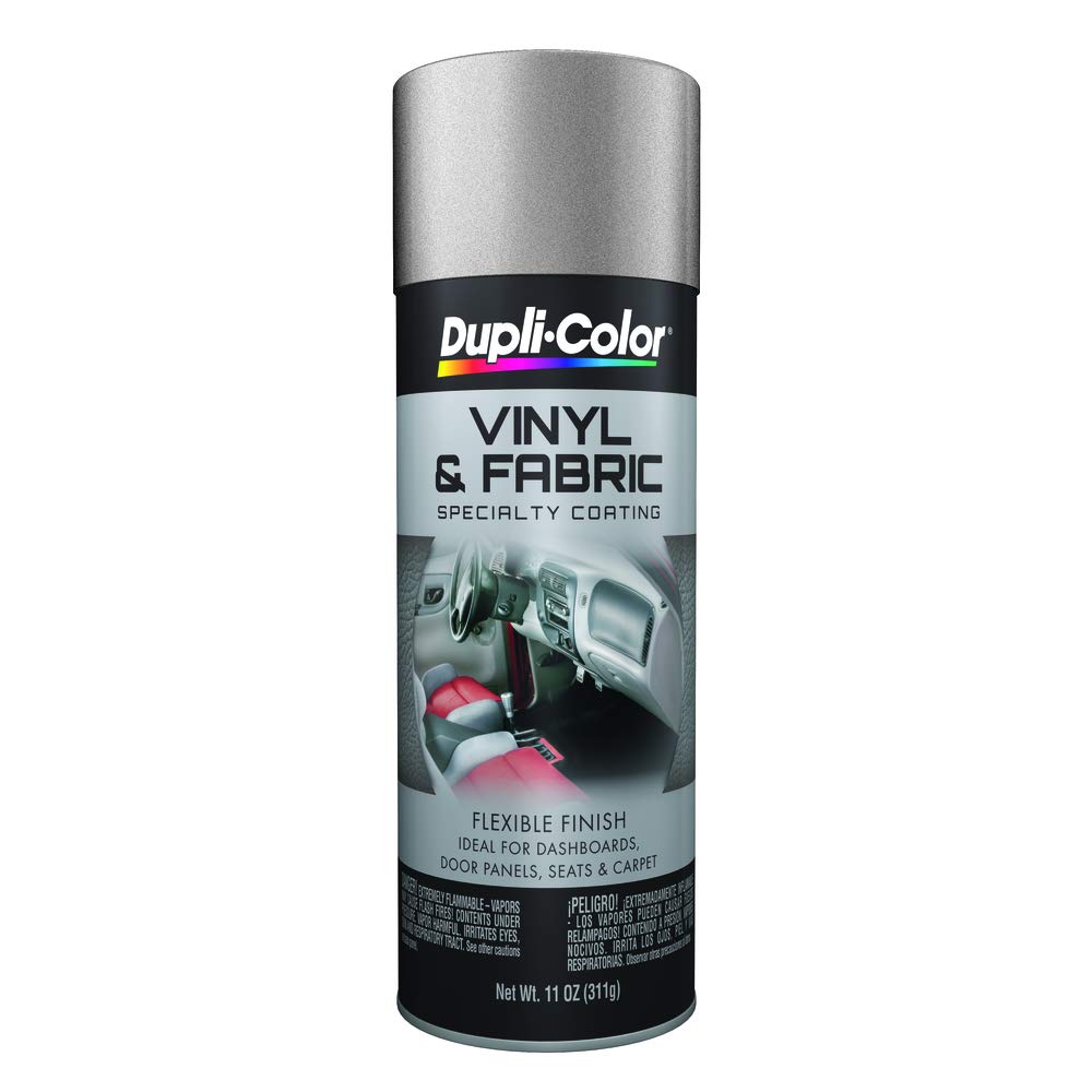 Dupli-Color (HVP103-6 PK Silver Vinyl and Fabric Coating - 11 oz. Aerosol, (Case of 6)
