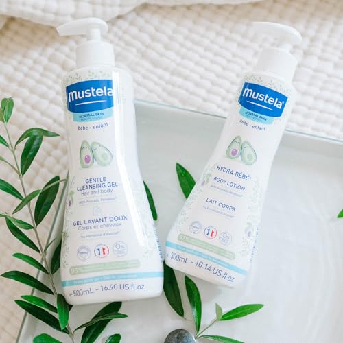 Mustela Hydra Bebe Body Lotion - Daily Moisturizing Baby Lotion with Natural Avocado, Jojoba & Sunflower Oil - 10.14 fl. oz.