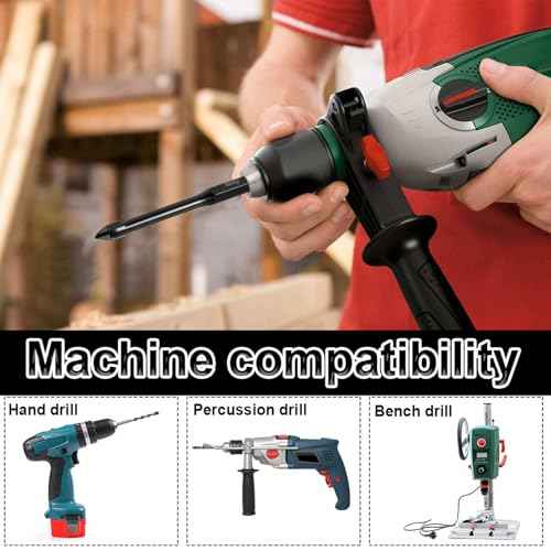 40 PCS Tile Drill Bits 6mm 1/4¡±Masonry Drill Bits Concrete Drill Bit Set Alloy 1/4 Hex Shank for Tile Glass Mirror Ceramic Wood Brick (4 Set,1/4'' 6mm,40pcs)
