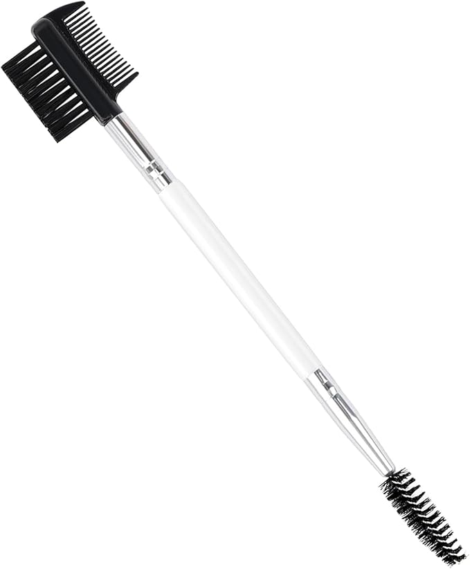 3 Head Eyebrow Eyelash Shaper Eyelash Comb Double Head Brush Makeup Grooming Tool cosmetic with 3 Different Spoolie Brushes for Separating Lashes, Eliminating Mascara Clumps, Grooming and Shaping Brow